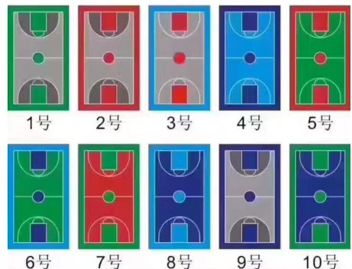 籃球場的顏色有哪些？