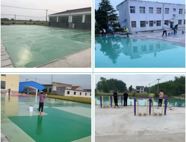 籃球場(chǎng)鋪設(shè)膠面