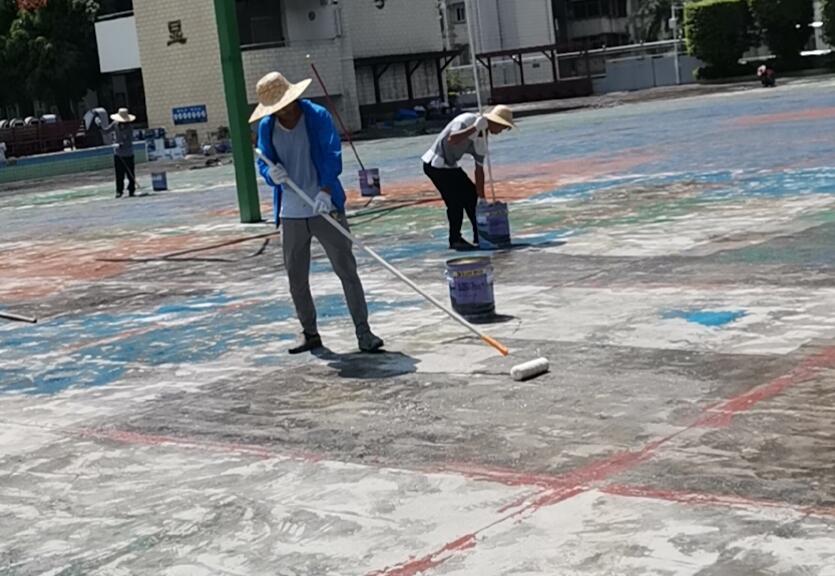 籃球場(chǎng)地坪漆怎么鏟除？