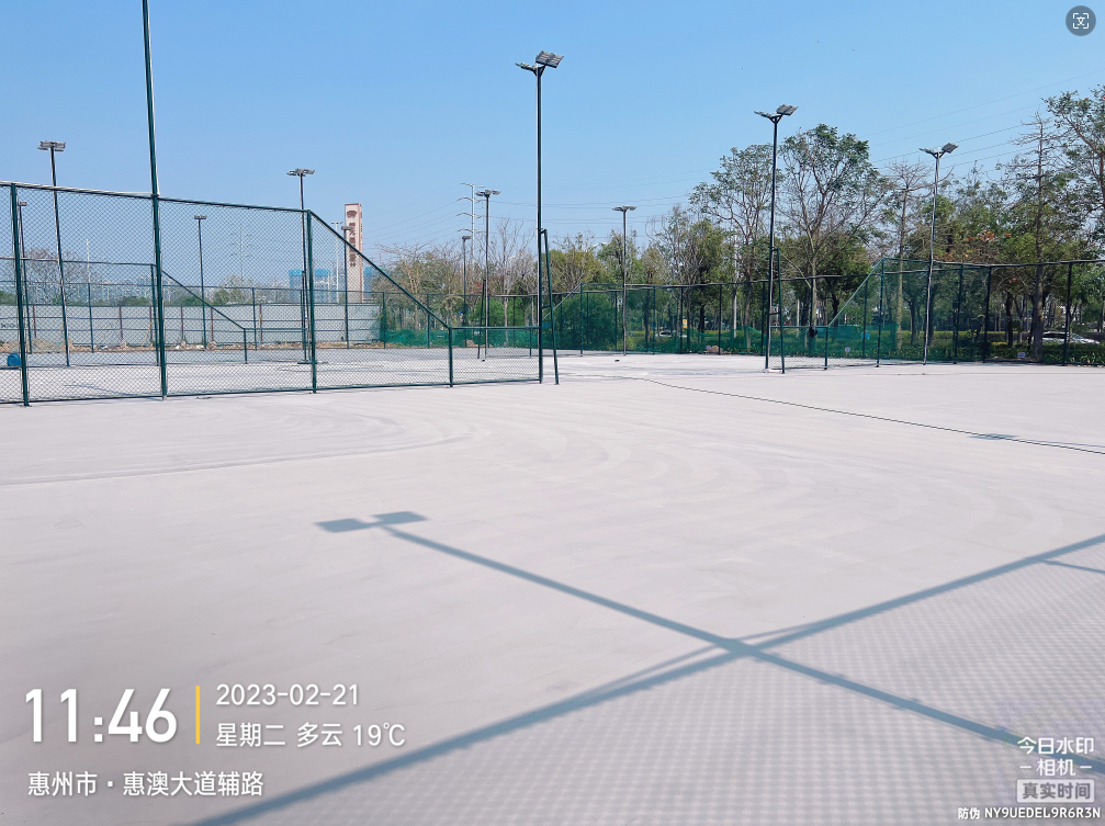 惠州網(wǎng)球場(chǎng)基礎(chǔ)、圍網(wǎng)、燈具、球場(chǎng)面層整體施工工程